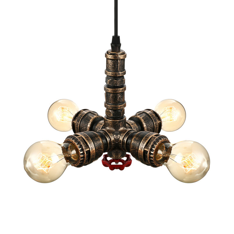 Luminaire suspendu rustique 4 lumières Perz