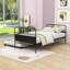 Lit plateforme simple en métal avec lit gigogne escamotable