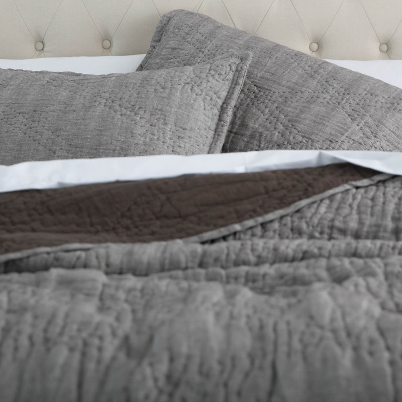 Arteta Belgian Flax Linen Quilt - Twin, Twin Quilt + 1 Sham