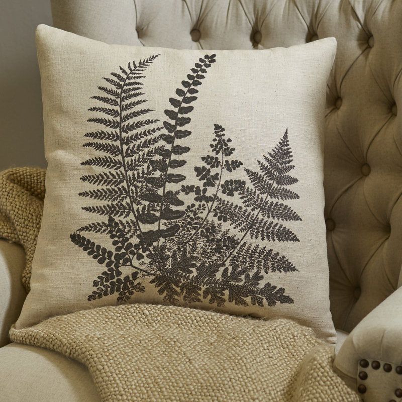  Pen-and-Ink Fern Pillow Cover
