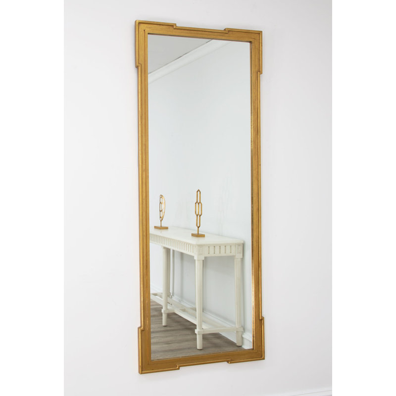 Parz Flat Wall Mirror, Gold Leaf