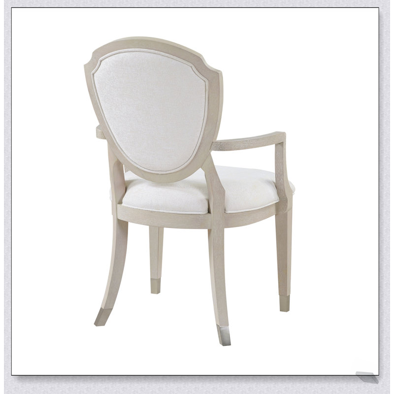 Ensemble de 2 fauteuils contemporains en bois de chêne clair revêtus de chêne clair pour la salle à manger et la cuisine