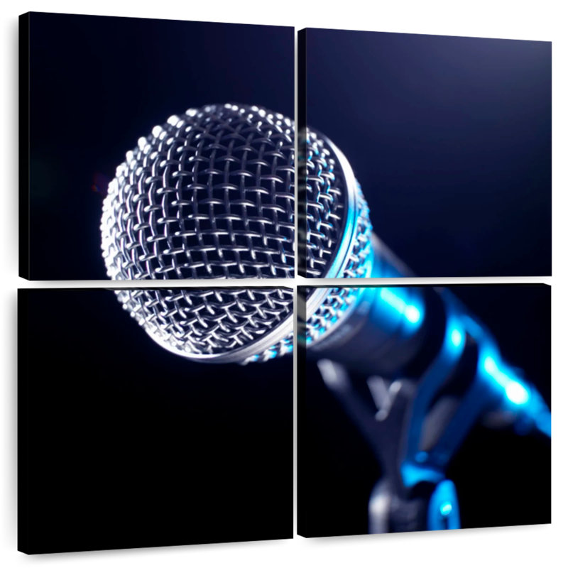 Abarca Microphone On A Stand, 57" H x 57" W