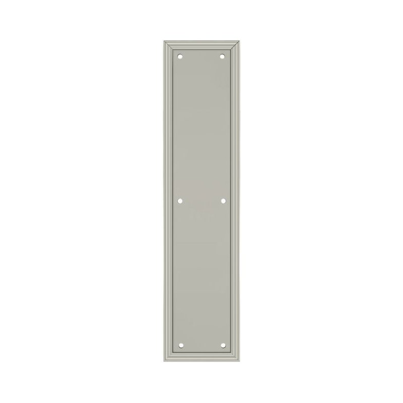 Deltana PP2280U15 Porte de poussée rectangulaire de 15 po de hauteur x 3 1/2 po Nickel brossé encadré, Nickel brossé