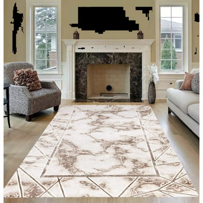 Abstract Flokati Area Rug