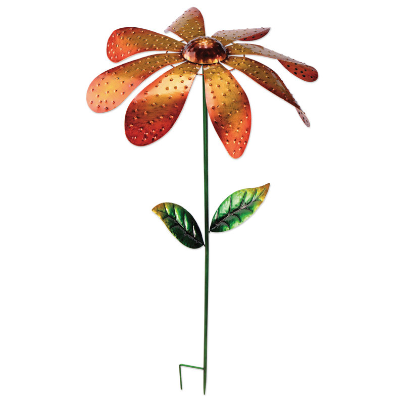 Piquet de jardin Turkay Daisy, H 25,5 po x l 18 po x P 3,5 po, Orange