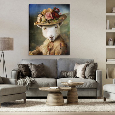 «Lamb with Floral Hat» par Karen Burke