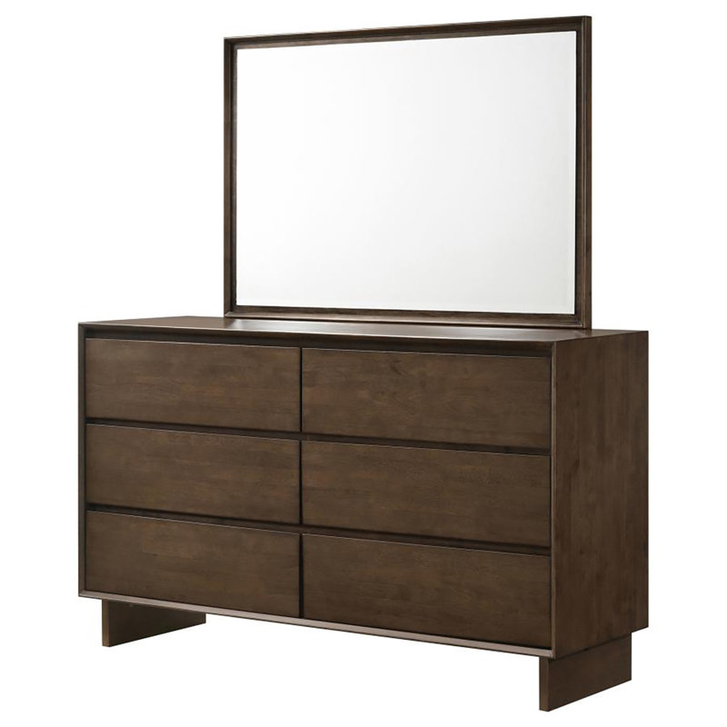 Commode 6 tiroirs avec miroir Geralene