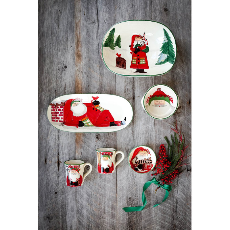 Old St. Nick Earthenware Platter