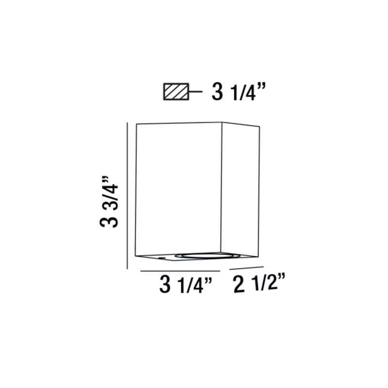 Trek Outdoor LED Wall Mount, Black