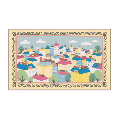 Harriet Bee Washable City Scape Rug