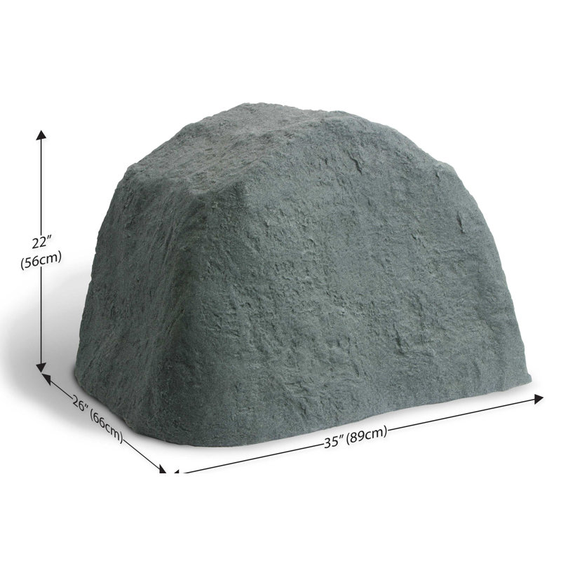 Garden Stone Faux Rock, Charcoal, 35'' H X 26'' W X 22'' D