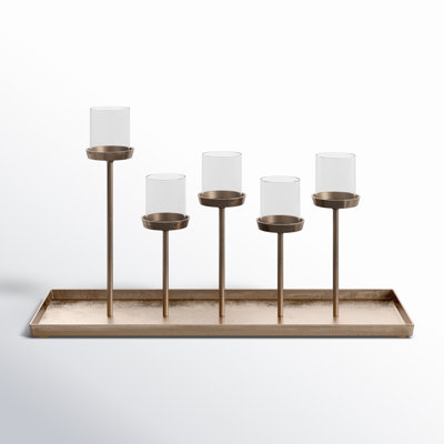 16.75'' H Metal Tabletop Candelabra