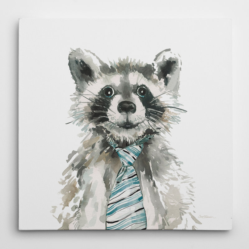 «Cute Critter Raccoon», art sur toile, H 24 po x l 24 po x P 1,5 po, Toile tendue