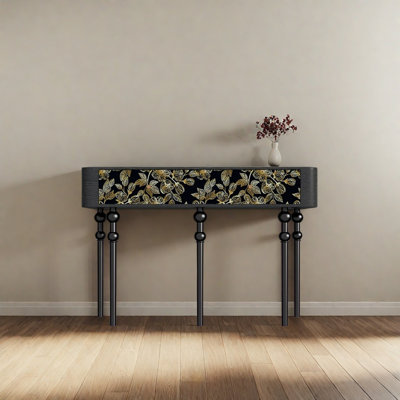 Retro Elegant Console Table with 2 Drawers