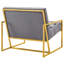Chaise d'appoint rembourrée en acier inoxydable-43580259-43580287
