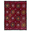 Couvre-lit 81 po x 93 po. Jeté bourgogne rouge Nappe rétro. Décoration murale décorative