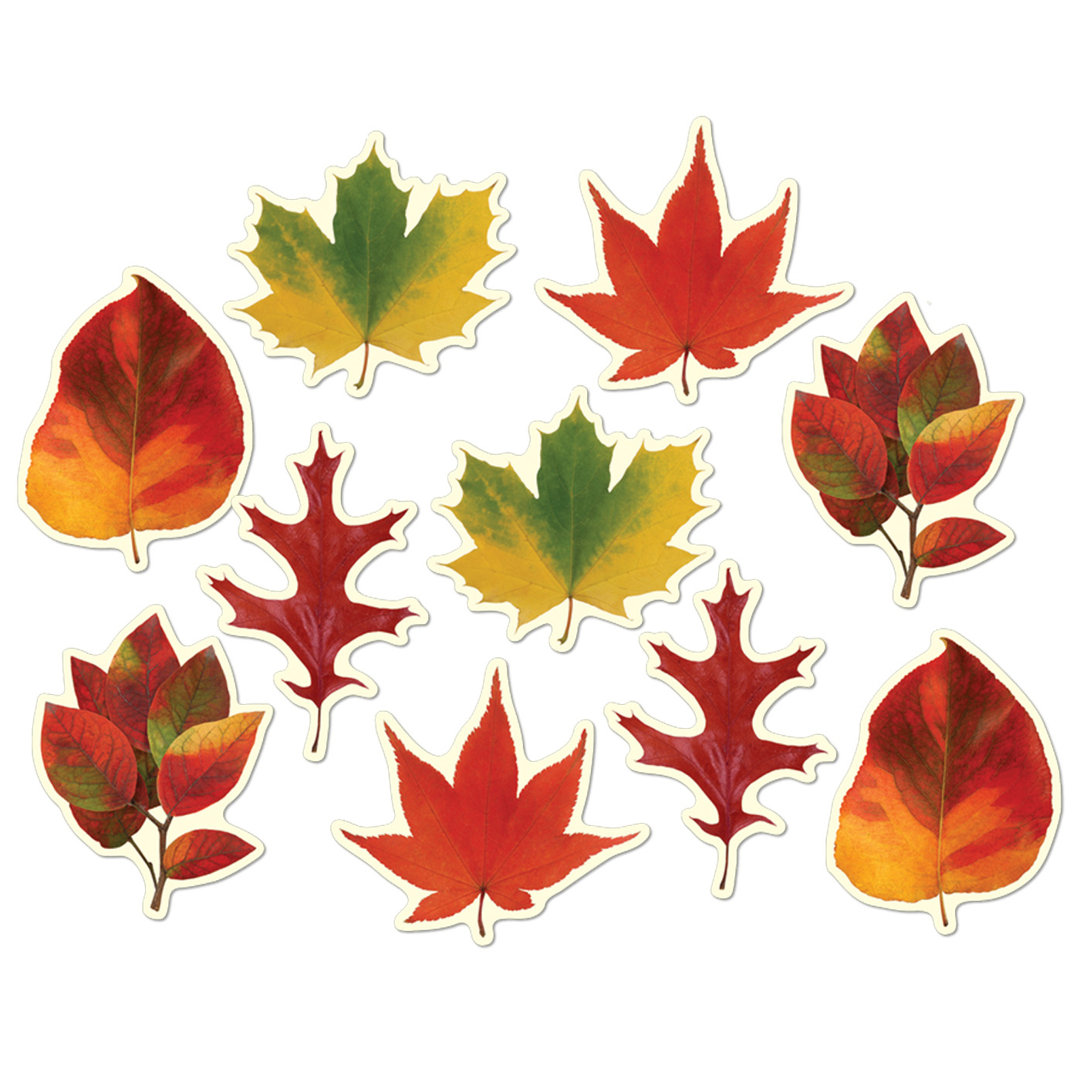 12 Piece Fall/Thanksgiving Mini Leaf Cutout Set (Set of 6) The Holiday Aisle®
