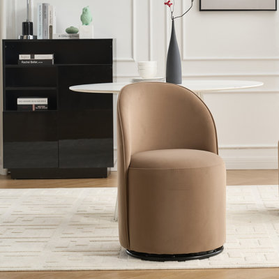 Fauteuil demi-tonneau en velours