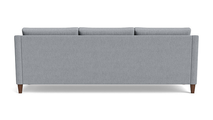Vera Sofa (95"), Walnut Finish (Angled), Performance Weave - Zinc