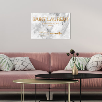 "Fashion and Glam" Saint Sulpice, panneau de signalisation en marbre - impression sur toile tendue