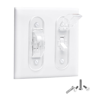 2 Pack Clear Light Switch Cover Guard, Childproof Wall Switch Protector for Home, Nursery & Office