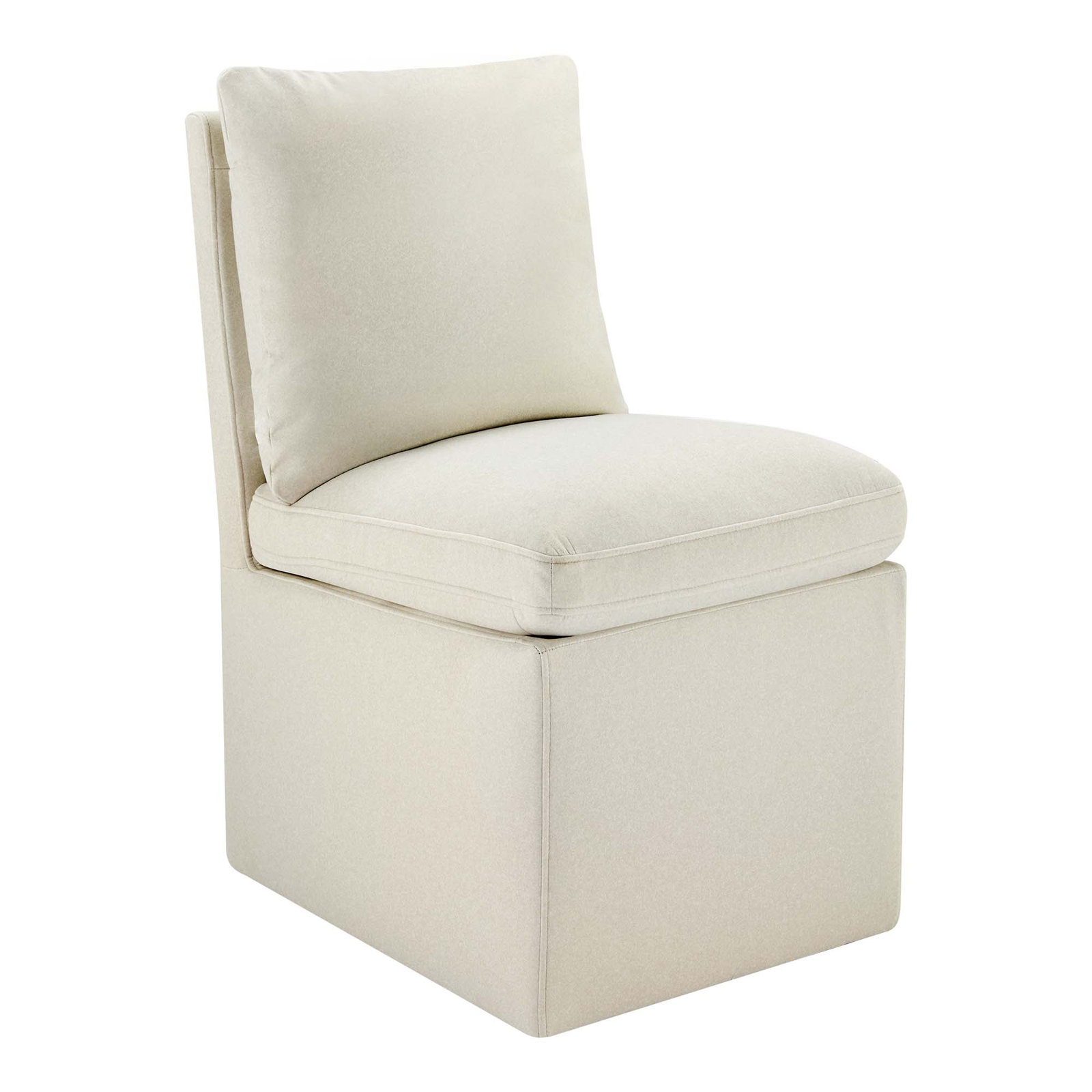 Alayaa Linen Side Chair, Velvet Vesper Nature