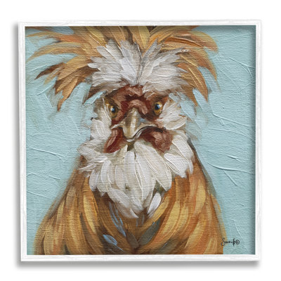 " Blue Country Rooster Portrait "