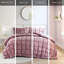 Édredon simple, 100% velours et microfibre, rembourrage en duvet synthétique, surpiqûres 3D, boîte pour une bonne nuit de sommeil, rose en rose, avec bourre en fibres, coutures, hypnotisant, lavable à la machine-120479001-120479006