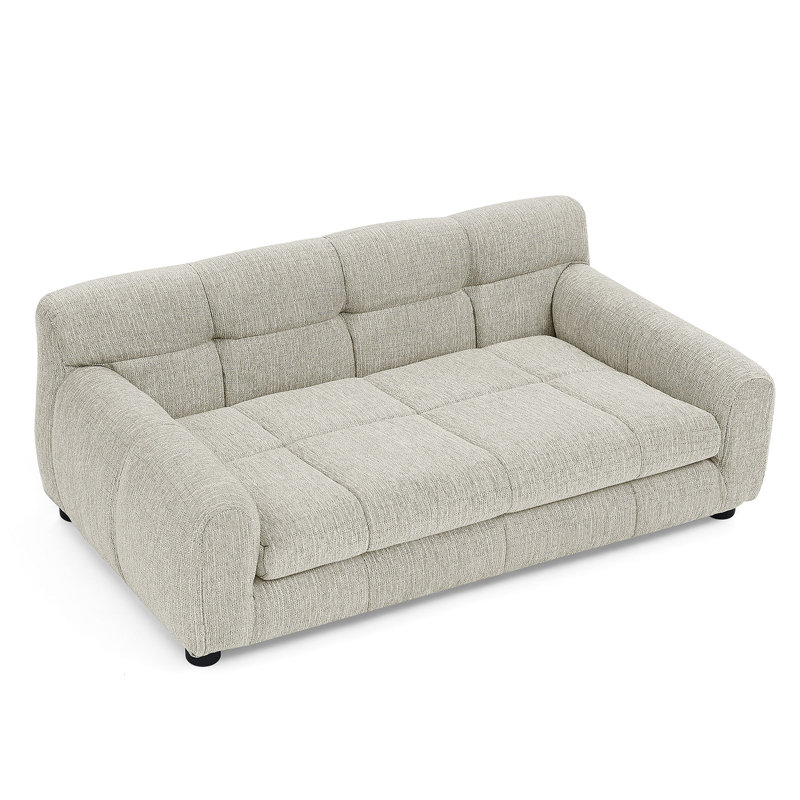 Canapé pour chien doux et confortable avec dossier et accoudoirs, convient aux canapés rectangulaires modernes pour petits et moyens chiens, beige