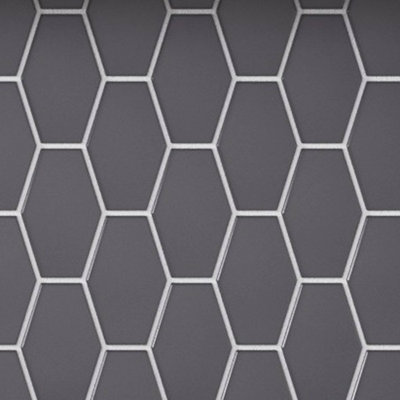 Carrelage mosaïque en verre long Hex 10,60 po x 11 po