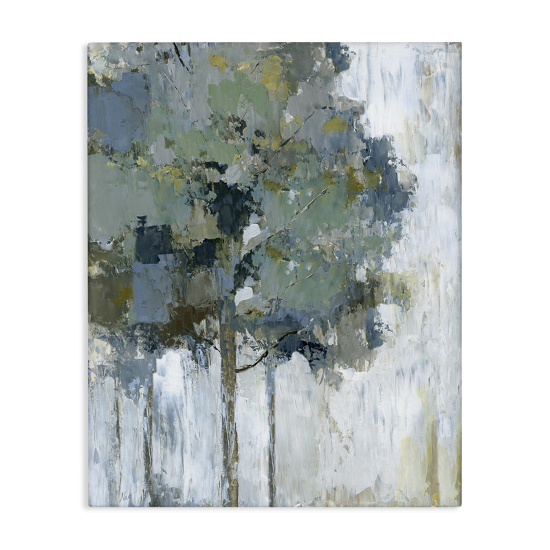 Art mural toile mouchetée, "Abstraction Tree" par Nan bp-673_CN, H 20 po x l 16 po