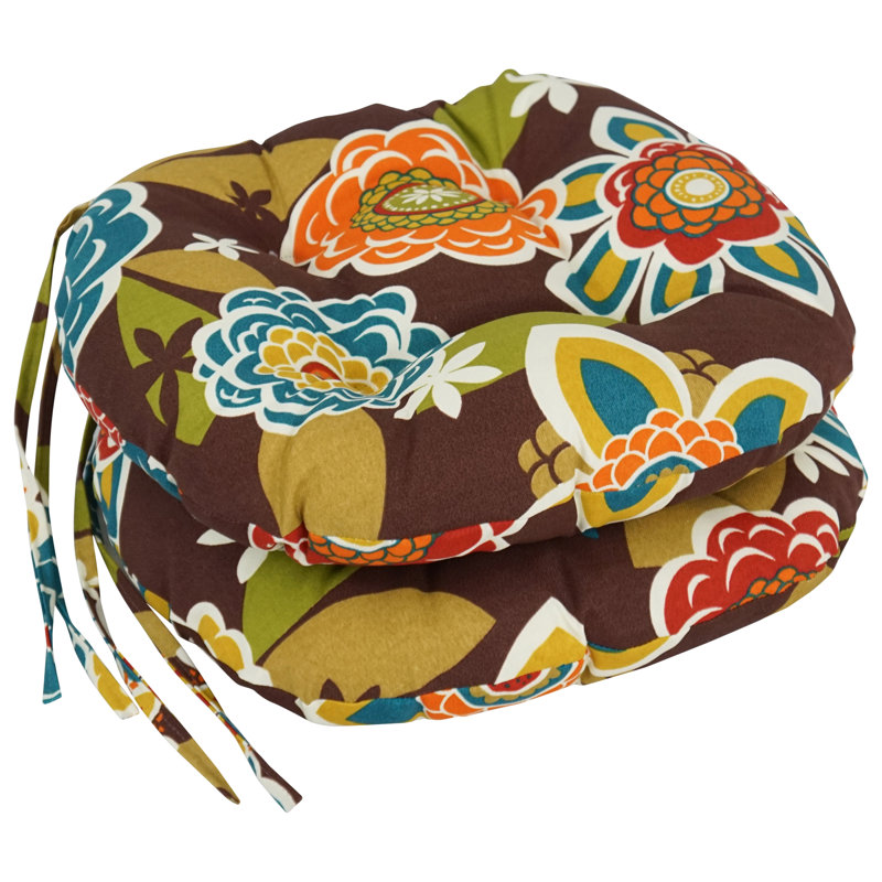 Outdoor 3.5'' Dining Chair Seat Cushion, Annie Chocolate
