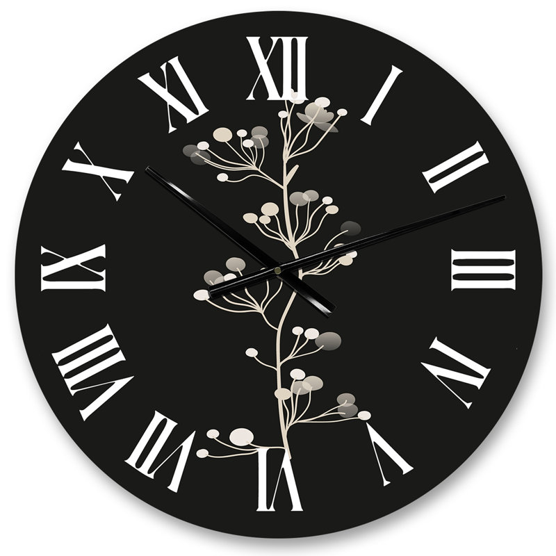 Horloge murale abstraite monochrome rétro, Petit