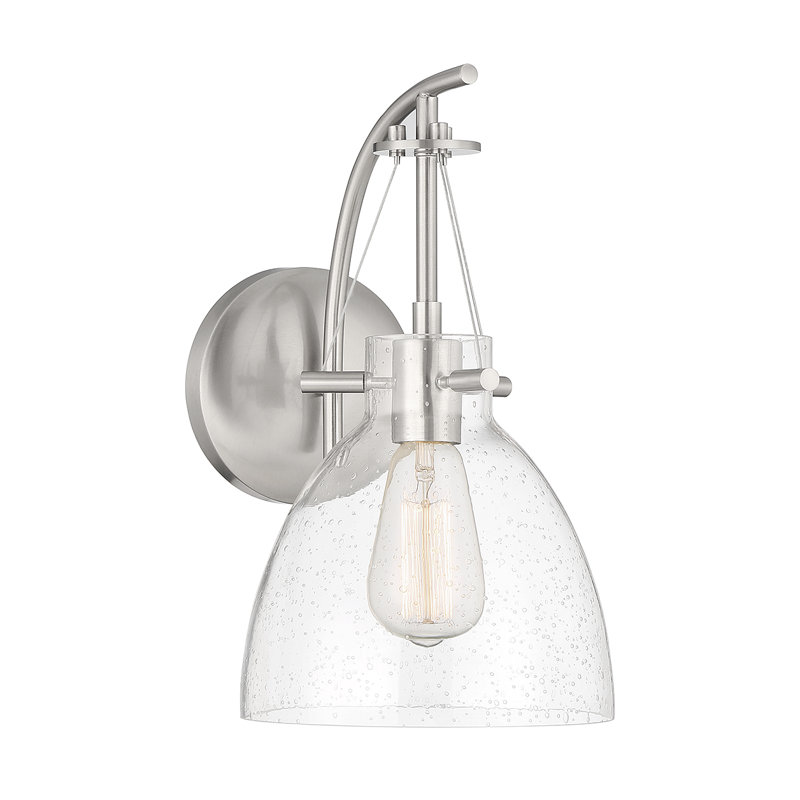 Arrindell Metal Armed Sconce in Satin Nickel, Satin Nickel