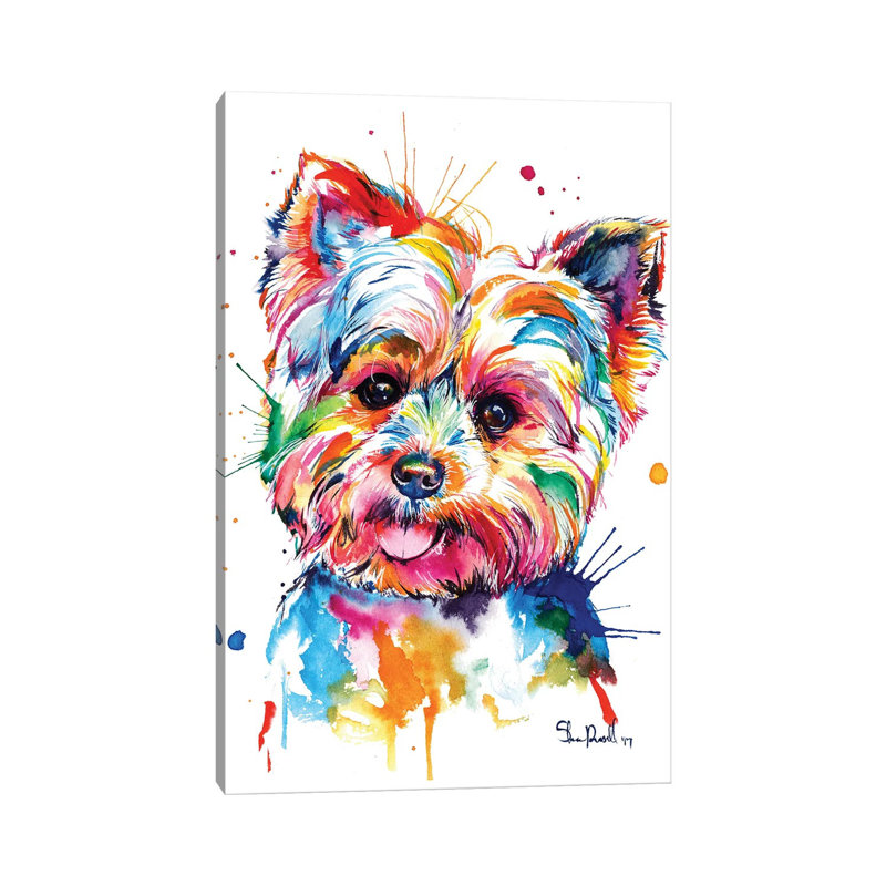 Yorkie by Weekday Best - Wrapped Canvas Giclée Art Print, 101.6 cm H x 66.04 cm W x 3.175 cm D