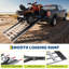 Rampe de chargement pour motoneige 85 po x 54 po – Rampes pliables en aluminium en trois parties pour camionnettes, capacité de 1 500 lb. Rampes de chargement avec courroies de chargement pour motos, VTT et quads.