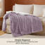 Couvre-lit en polaire Sherpa, très doux réversible avec chaleur douillette, motif rayé pour un confort de tous les jours-105504208-105504210