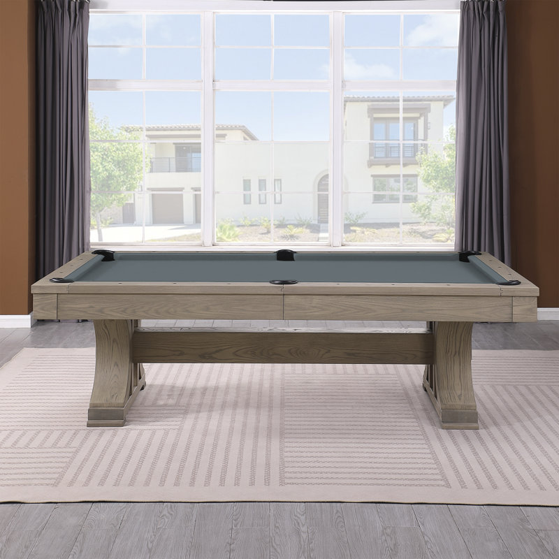 Table de billard en ardoise 8 pi Madero Madero, Bleu poudre, Non, Gris cendré brossé
