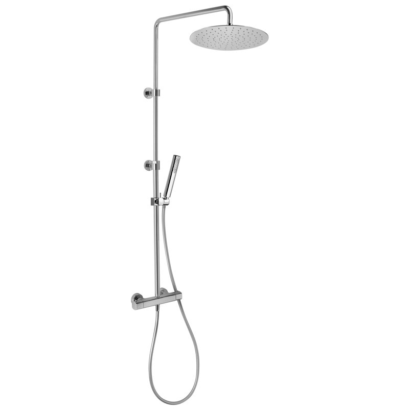 LaToscana Novello Chrome Adjustable Shower Column with Thermostatic Mixer and Hand Shower