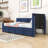 Twin Corduroy Upholstered Daybed with Built-in Storage Drawers-1606374990
