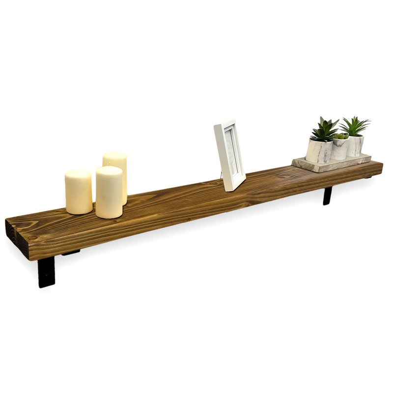 Ryesha Wood Radiator Shelf, 4.5cm H x 60cm W x 14.5cm D, Tudor Oak