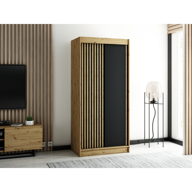 Kiker 2 Door Wardrobe, 200cm H x 100cm W x 62cm D