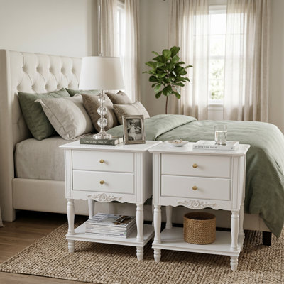 2 Drawer Nightstand 2 Set
