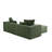4-Piece Upholstered Green Corduroy Modular Sectional Sofa with Movable Ottoman – Fully Compressed, No Assembly Required-1698555118