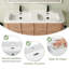 Meuble-lavabo double 60 po avec plateau en résine et portes à fermeture en douceur 60 po-1467847444