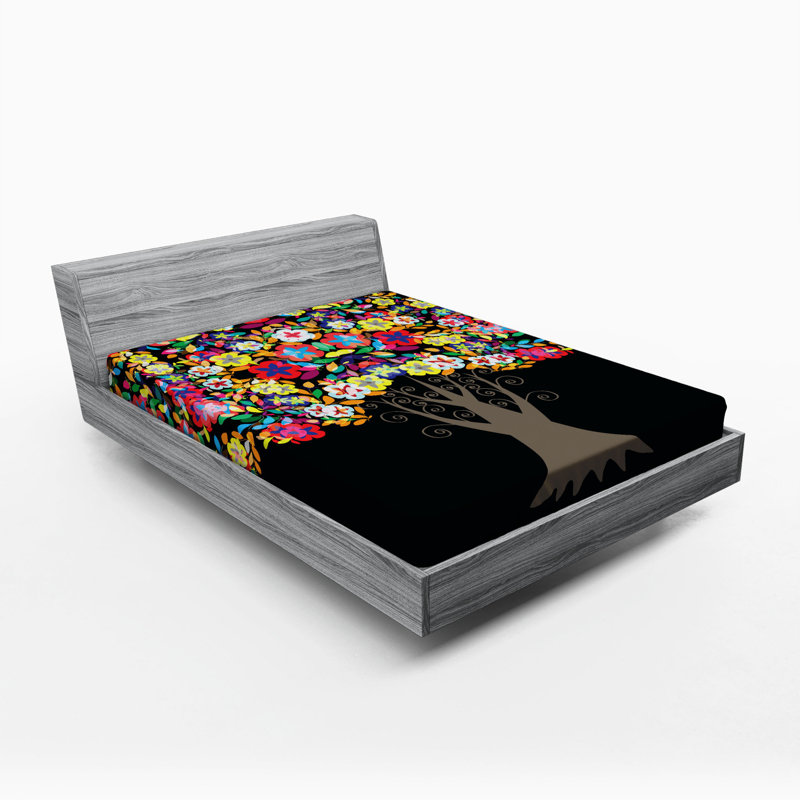 Drap-housse floral en microfibre, Drap-housse grand