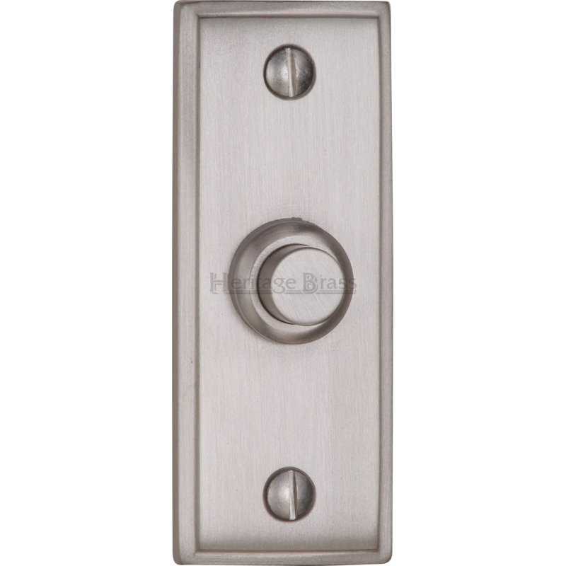 Heritage Brass Heritage Bell Push, Satin Chrome