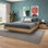 Chambre à coucher Zen KAPPA - Lit plateforme avec table de chevet (1) - Assemblage facile, aucun sommier requis