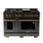 KUCHT 48 in. 8 Burners Double Oven Dual Fuel Range for Natural Gas in Dark Stainless Steel with Kucht Horus Thermostat-98431849-98431850